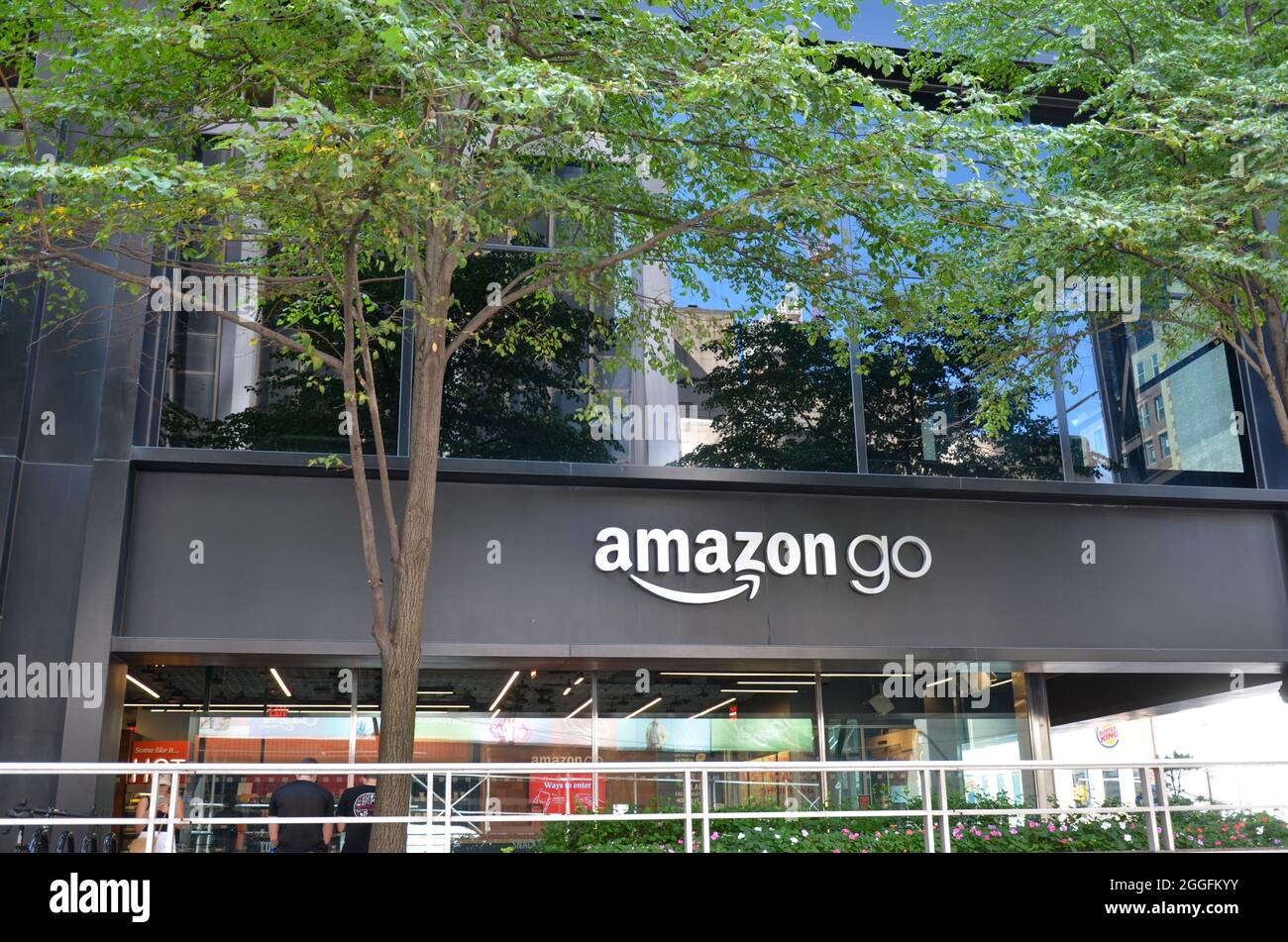 Amazon Go Store front. Stock Photo