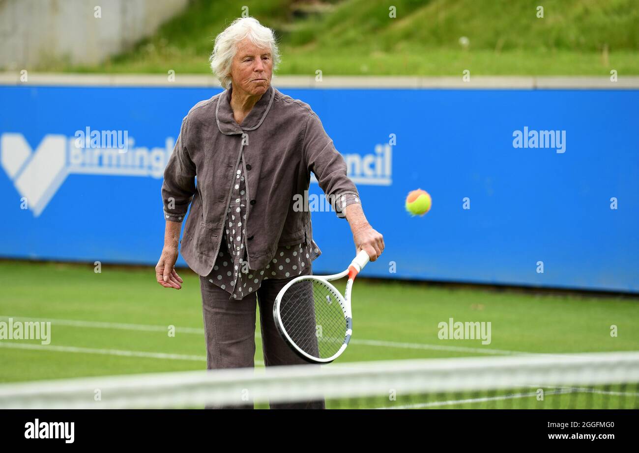 Ann Jones aged 80 years, English former table tennis and lawn tennis  champion at Edgbaston Stock Photo - Alamy