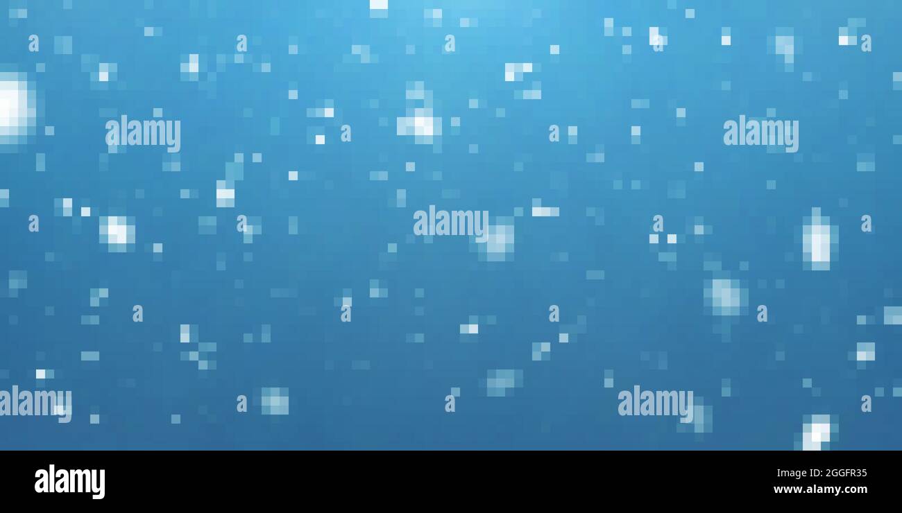 Christmas snow. Falling snowflakes on dark blue background. Snowfall ...