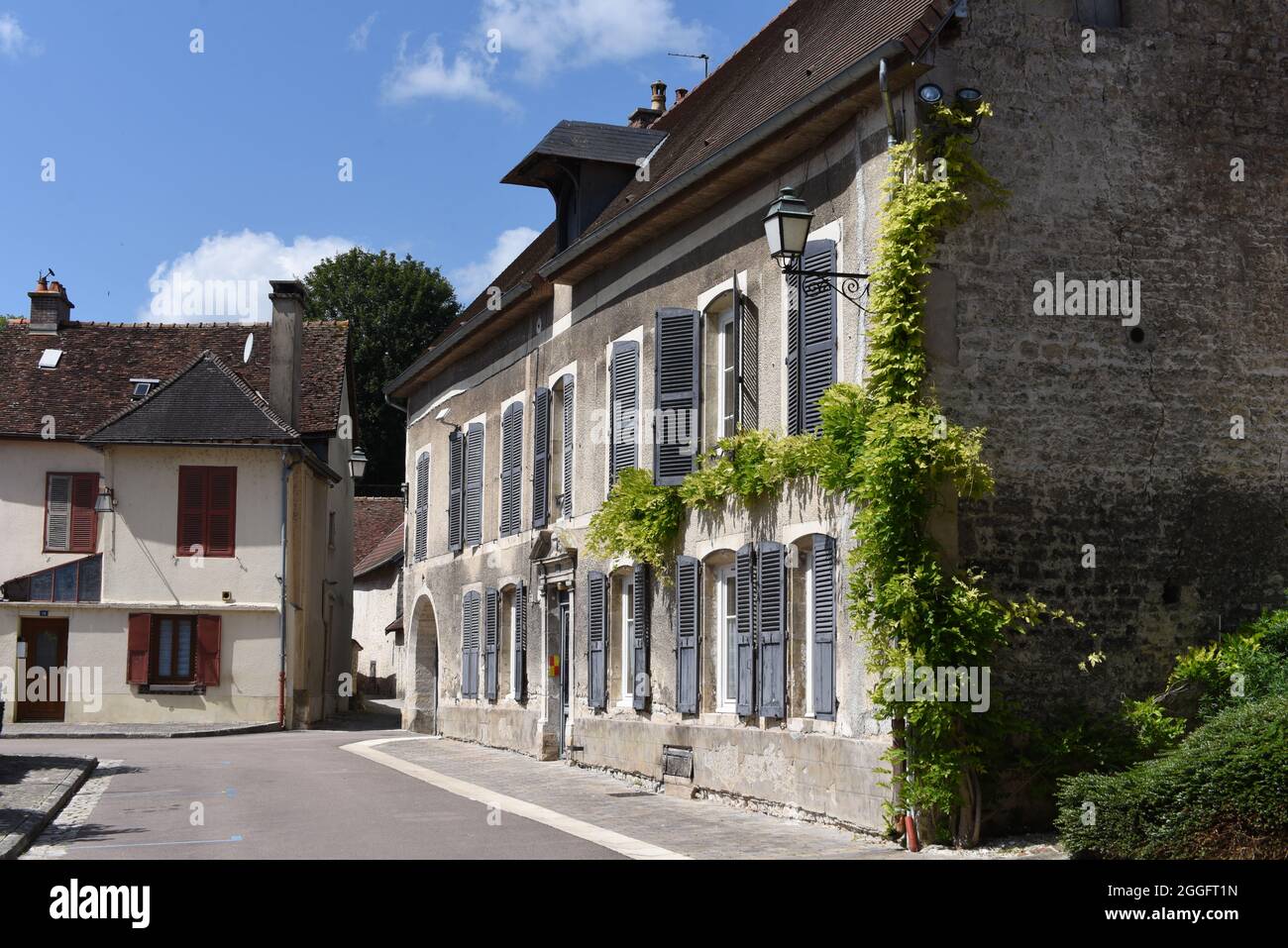 A beautiful old building in Bar-sur-Seine, France Stock Photo