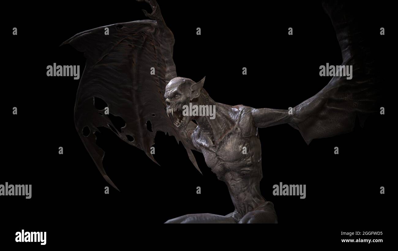 Mythical Vampire monster on chromakey background 3d render Stock Photo -  Alamy