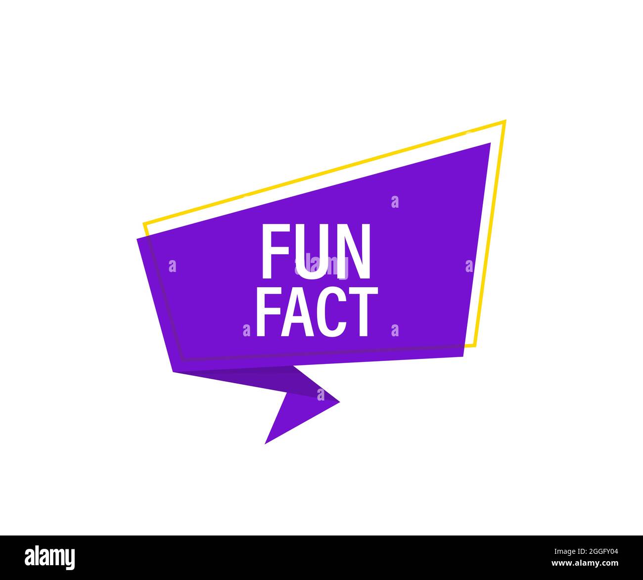 Fun fact. Banner with fun fact isolated on white background. Web design. Vector stock illustration. Stock Vector