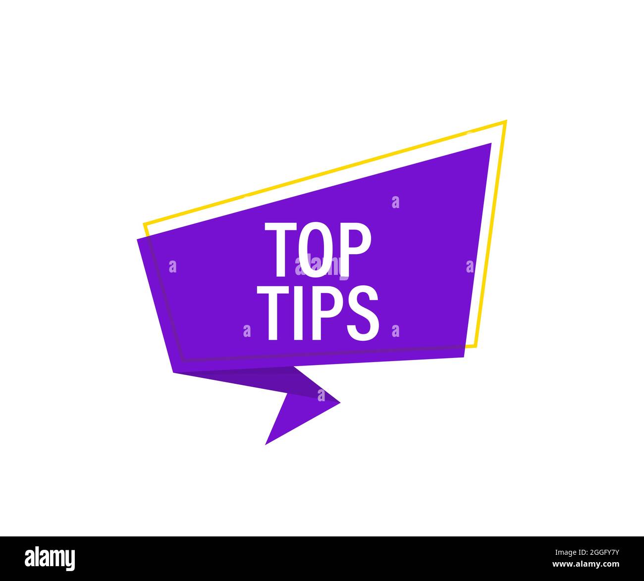 Top tips. Banner with Top tips isolated on white background. Web design ...