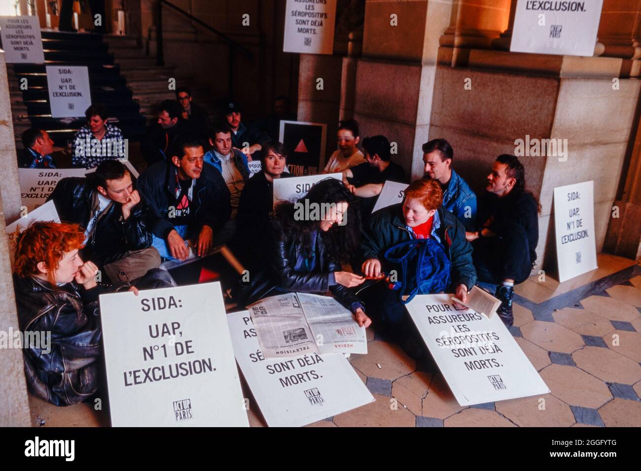 Paris, France - Group Aids Activists, Act Up Action Against Sex Club the  Sexodrome, in Pigalle, to Protest Lack of Safe Sex Materials. 1990's LGBT  Demonstration, activist protest Stock Photo - Alamy