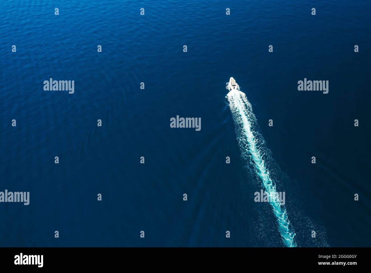 Fishing boat sailing sea aerial hi-res stock photography and images - Alamy