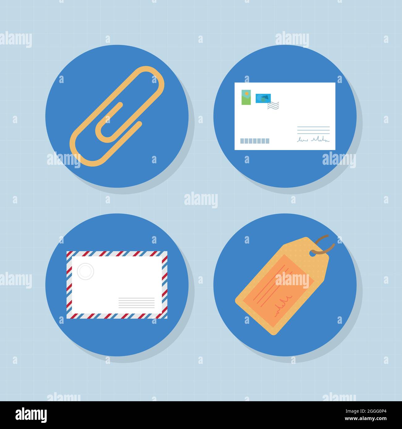 paper clip and post icons set Stock Vector Image & Art - Alamy