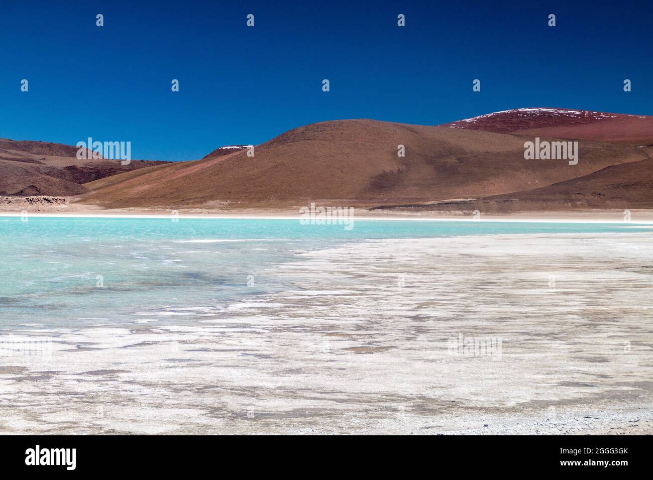 Laguna Verde lake in Reserva Nacional de Fauna Andina Eduardo Avaroa protected area, Bolivia Stock Photo