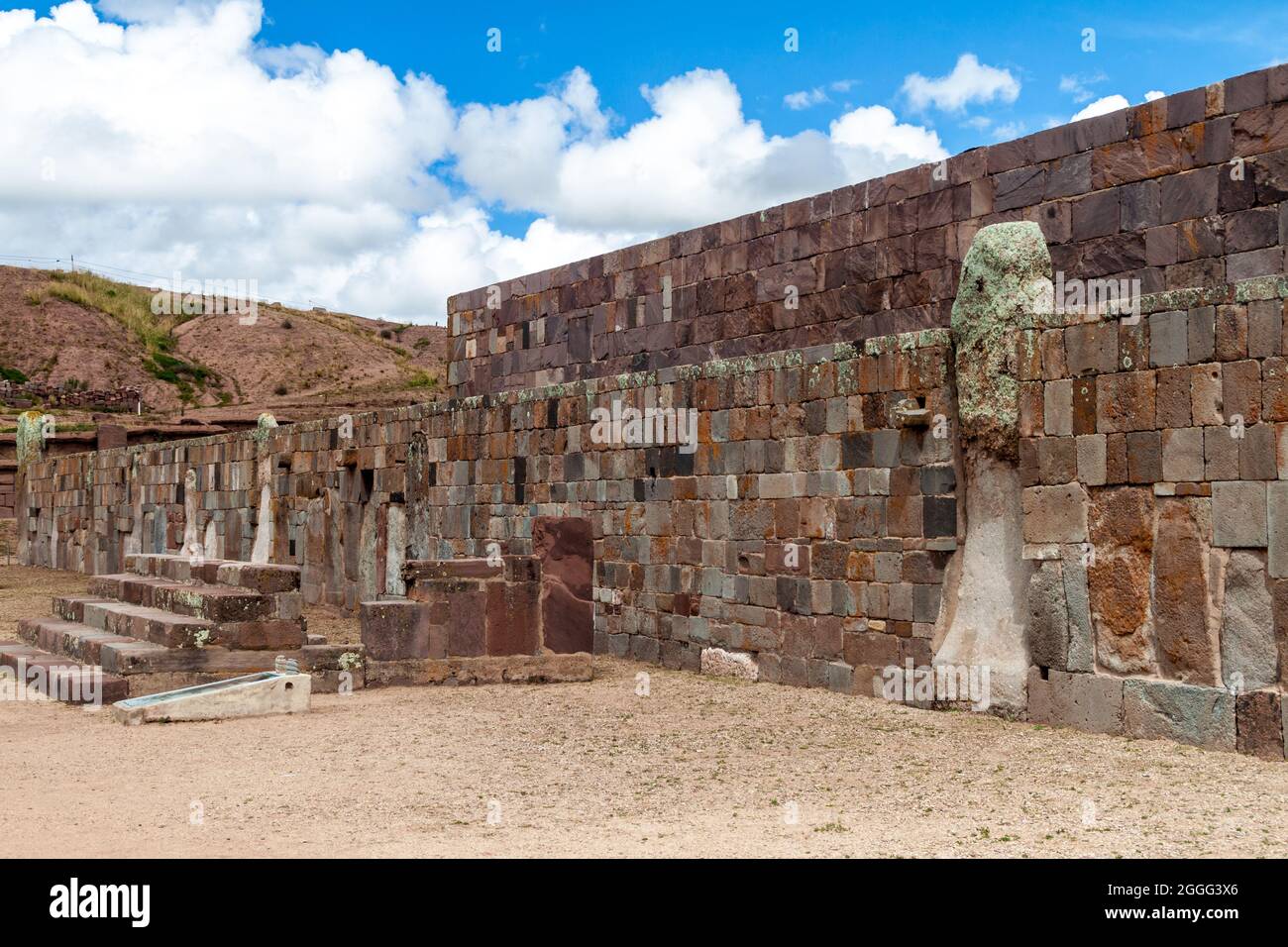 Ruins Of Tiwanaku Bolivia Tiwanaku Is An Ancient City Near The Lake 