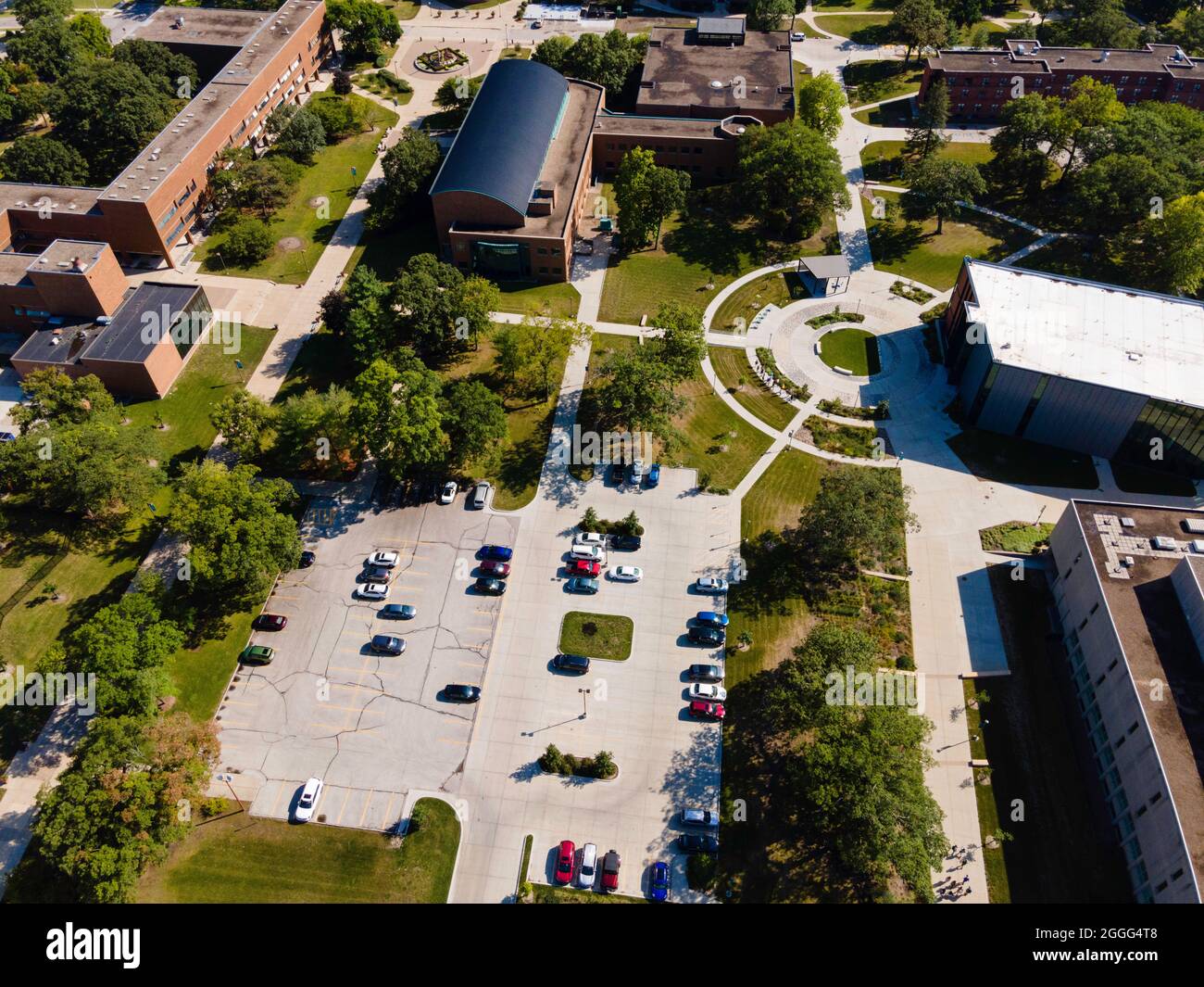 Aerial photograph of Drake University, a liberal arts university in Des ...