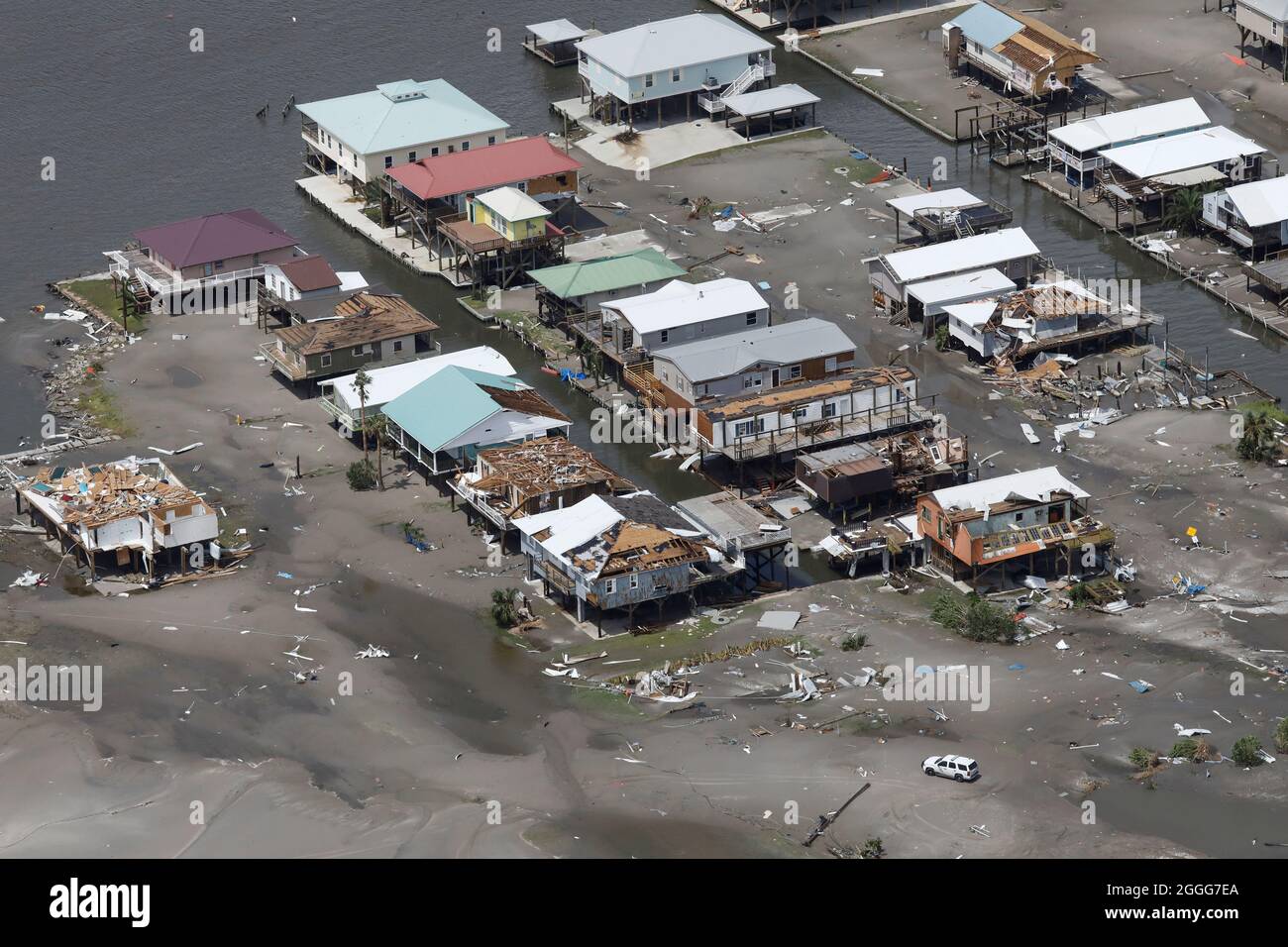 Hurricane ida grand isle, louisiana hires stock photography and images
