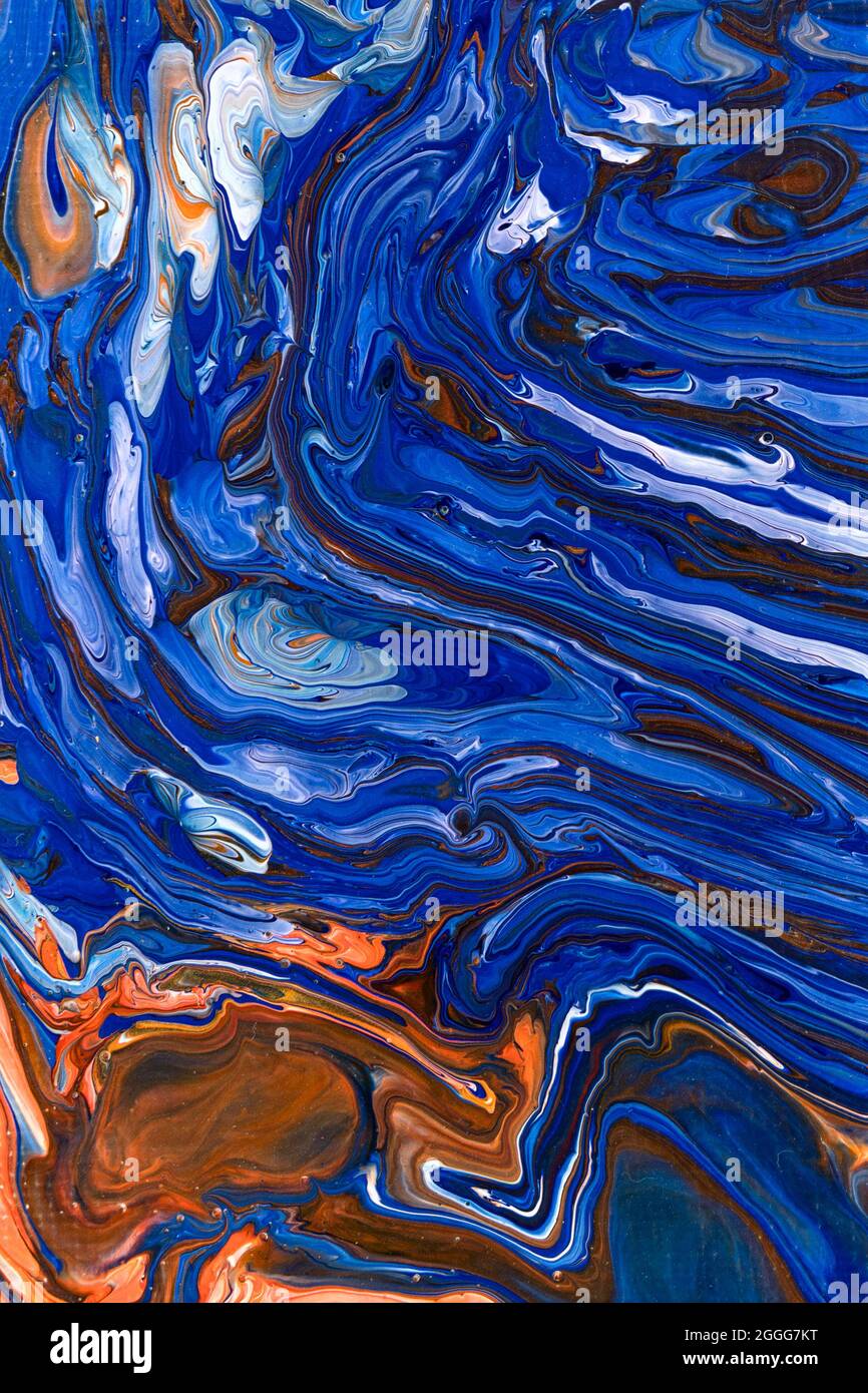 Abstract Fluid Art Painting Background. Acrylic Pour. Marble texture