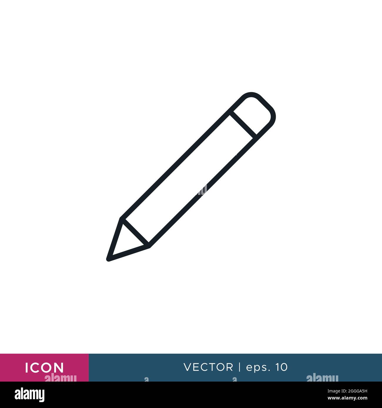 Pencil icon vector stock illustration design template. Vector eps 10. Stock Vector