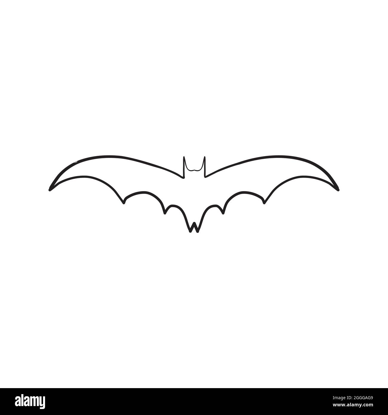 halloween bat silhouette design isolated on white background. Vector ...