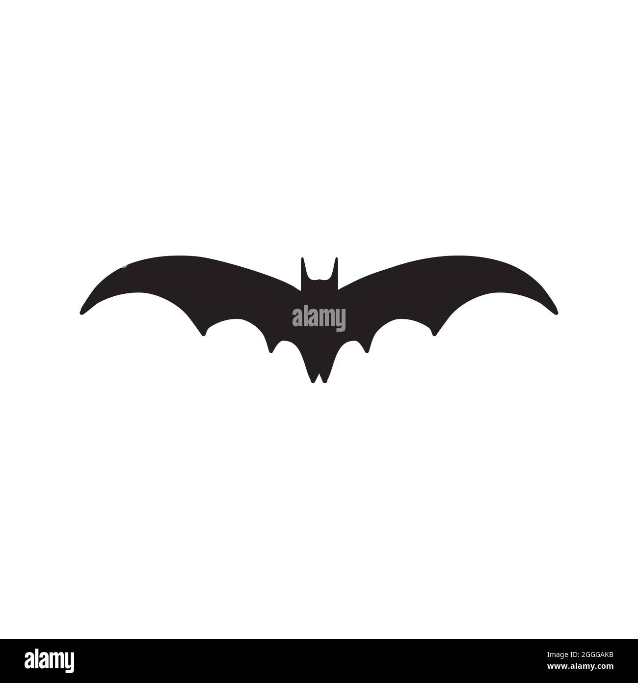 halloween bat silhouette design isolated on white background. Vector ...