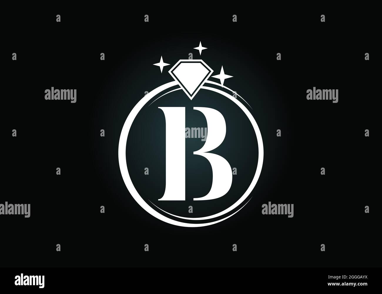 Initial B Monogram Letter Alphabet In A Circle With Diamond Diamond Ring Logo Jewelry Logo Design Concept Modern Vector Logo For Business Stock Vector Image Art Alamy