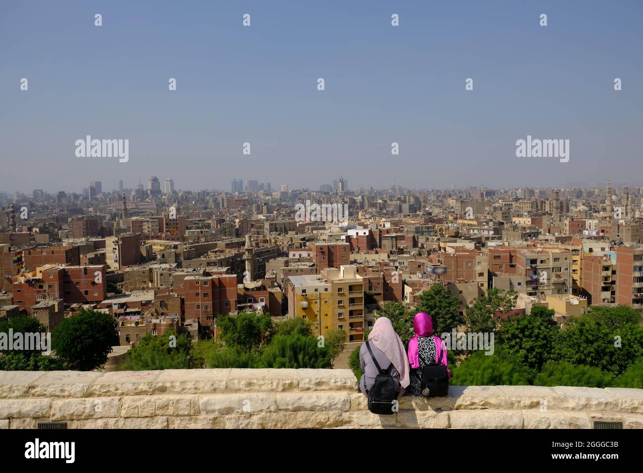Egypt Cairo - City view from Al Azhar Park Stock Photo