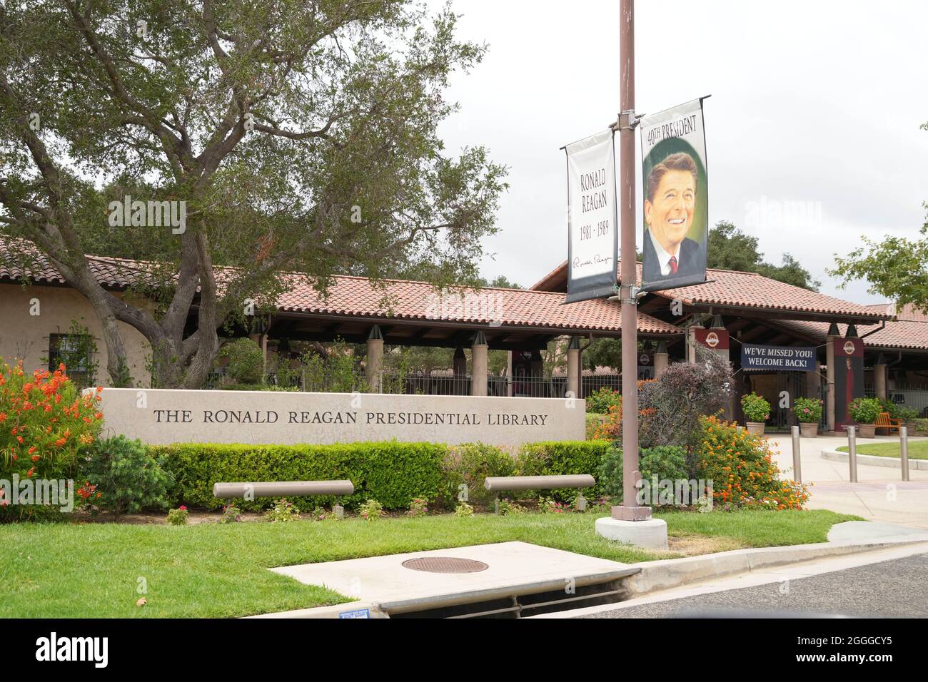 A general view of the Ronald Reagan Presidential Library, Wednesday, Aug. 18, 2021, in Simi Valley, Caif. Stock Photo