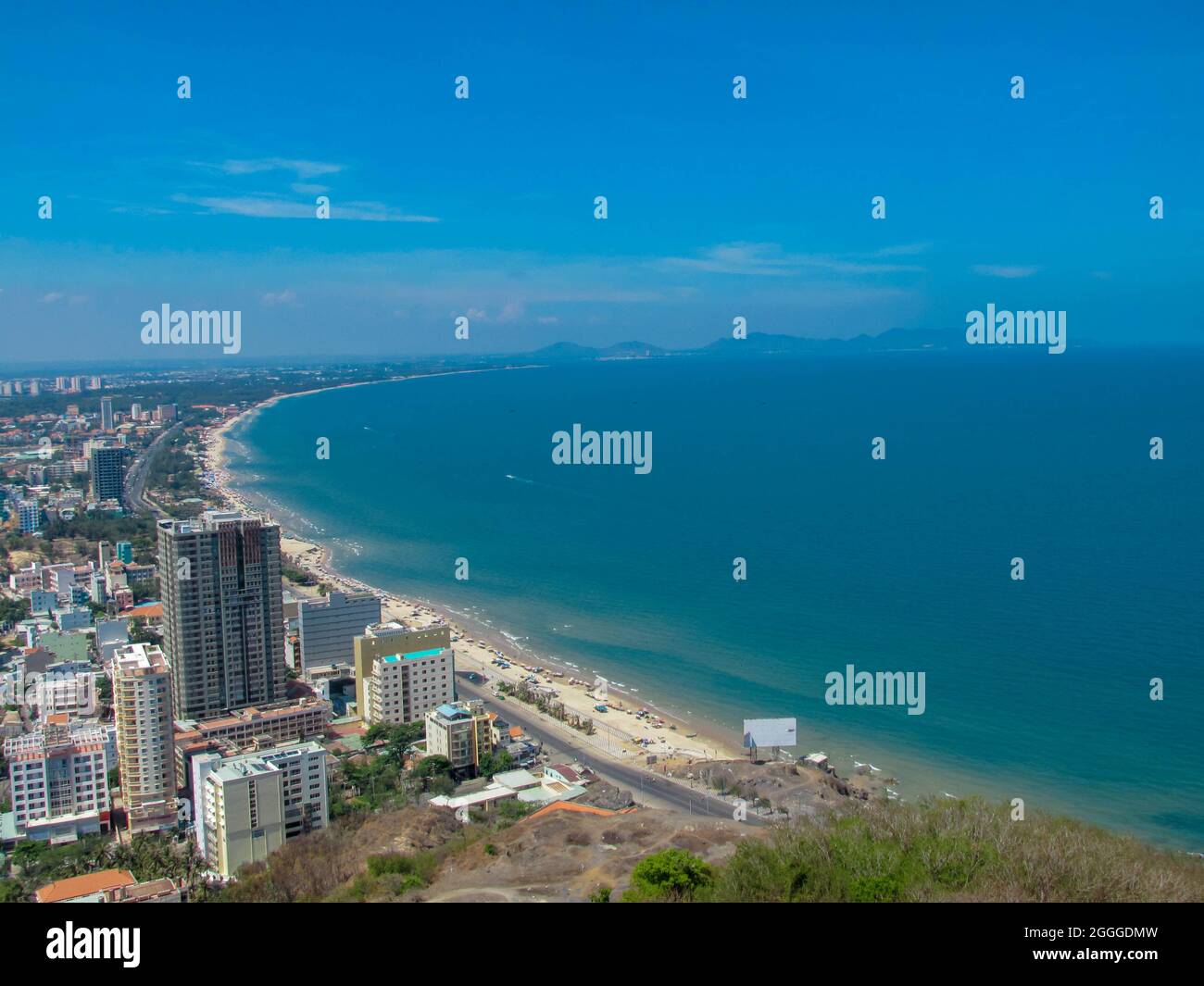 Vung Tau city and coast, Vietnam. Vung Tau is a famous tourism coastal city in the South of Vietnam Stock Photo