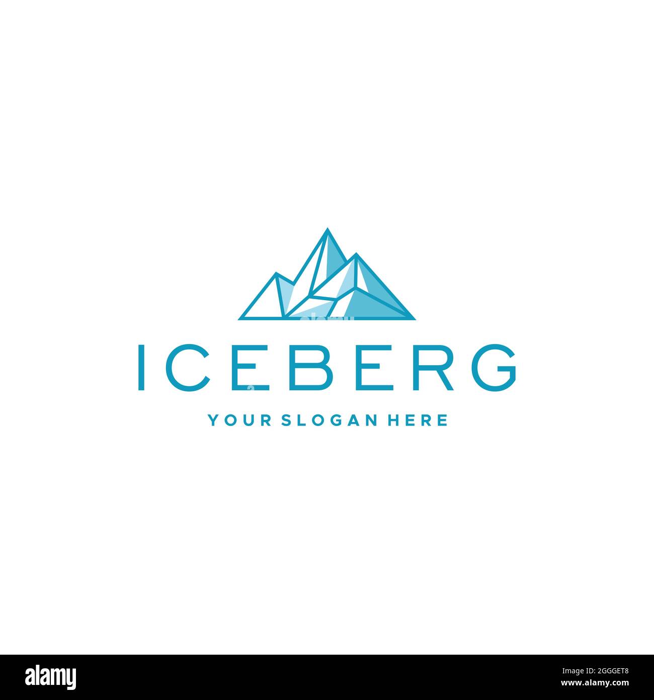 ICEBERG polar northpole logo design Stock Vector