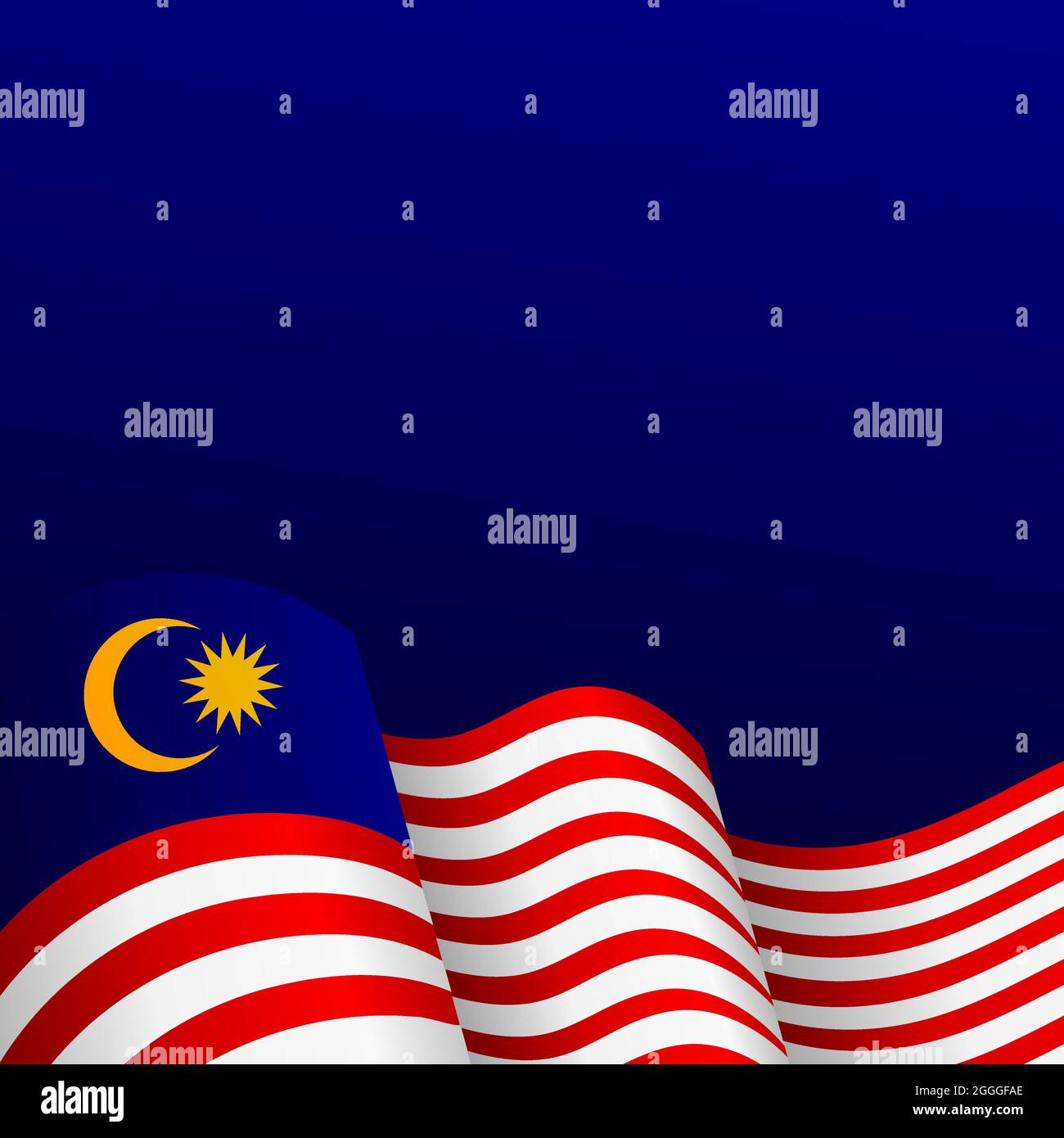 malaysia independence day flat vector poster background Stock Vector