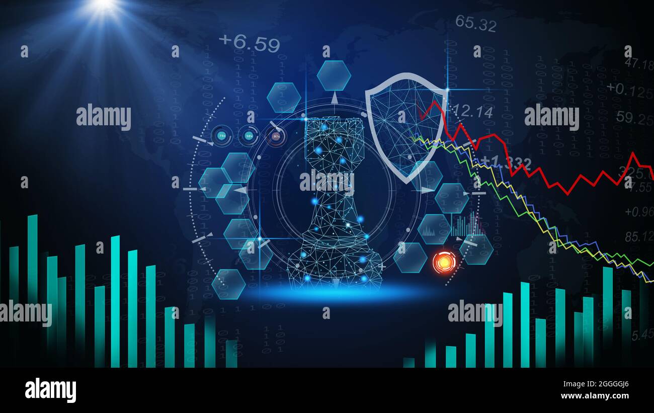 chess game on board indicators chart forex and graph stock market finance  investment business digital marketing finance concept Stock Photo - Alamy