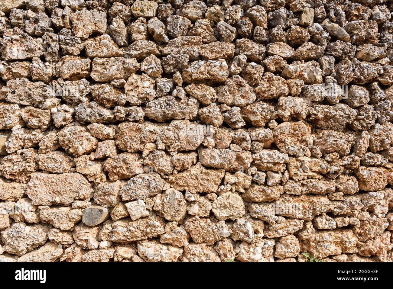 Close up of rough stones for texture and backgrounds. Stock Photo