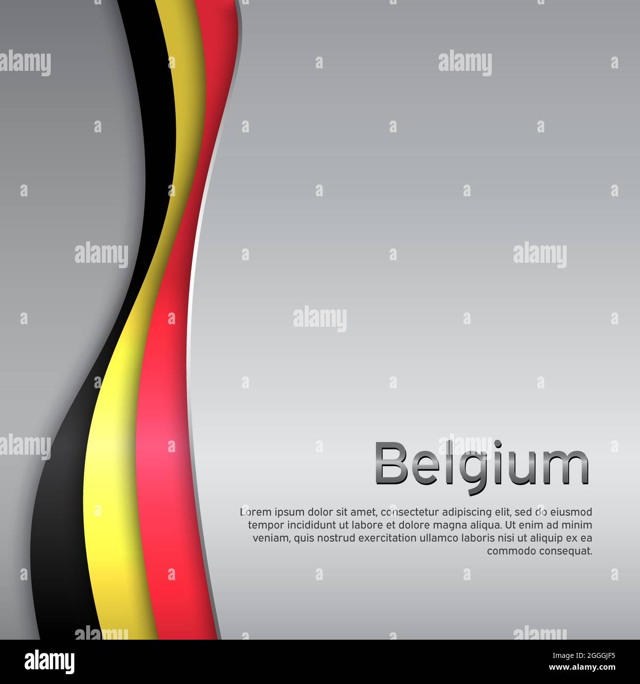Abstract waving belgium flag. Creative metal background for belgium ...