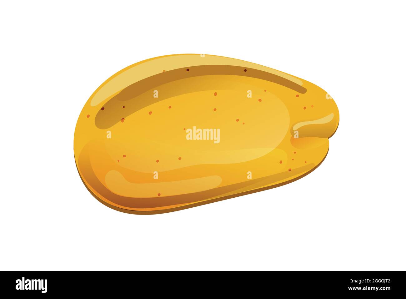 Mustard yellow stain. Dijon honey sauce cream. Vector design in cartoon