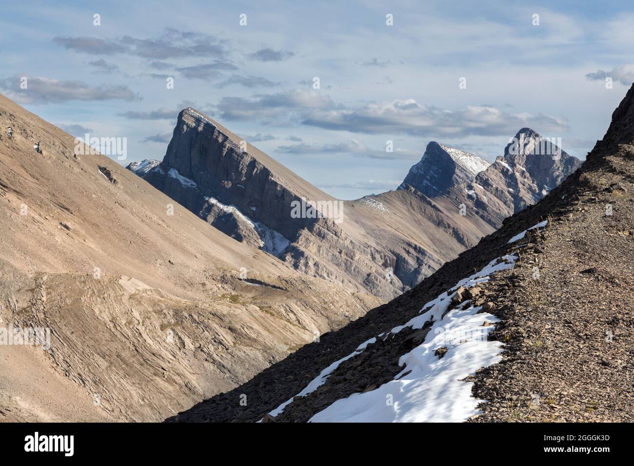 Block Mountain and Noetic Peak Telephoto Detail from Badger Pass on