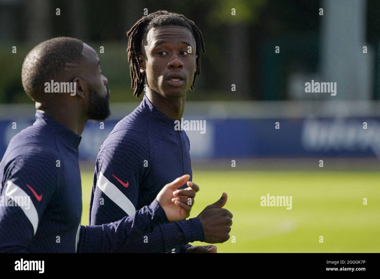 File photo dated August 31, 2020 of Eduardo Camavinga during a training session at the French National Football Centre in Clairefontaine, Yvelines, France. Real Madrid have signed highly-rated France midfielder Eduardo Camavinga from Rennes on a six-year deal. The 18-year-old had entered the final 12 months of his contract with the Ligue 1 club, who were not prepared to lose him on a free transfer next year. He completed his medical at France's Clairefontaine training centre on Monday. In April 2019, Camavinga became the youngest Rennes debutant aged 16 years and four months. Photo byABACAPRES Stock Photo