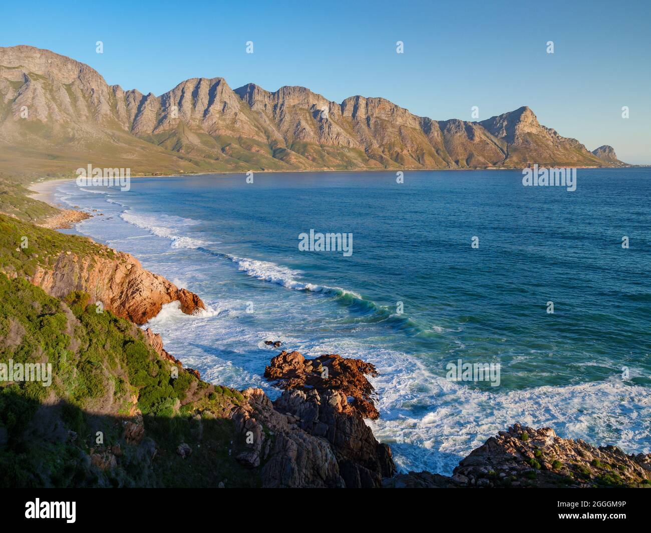 View of the Kogelberg Mountains along Clarence Drive between Gordon's Bay and Rooi-Els. False Bay. Western Cape. South Africa Stock Photo