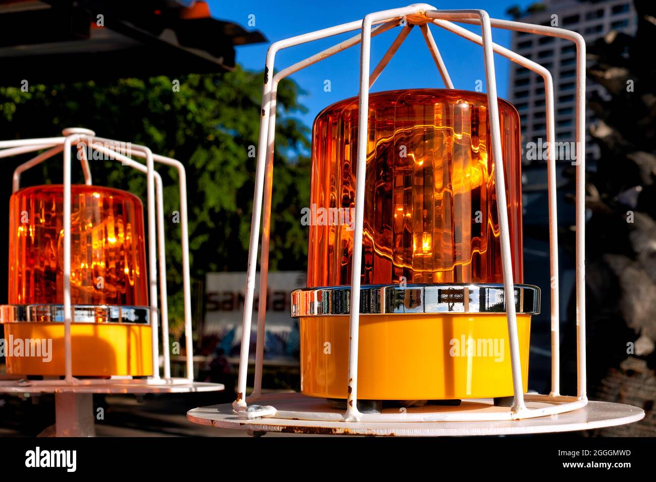 Traffic warning lamp Stock Photo Alamy