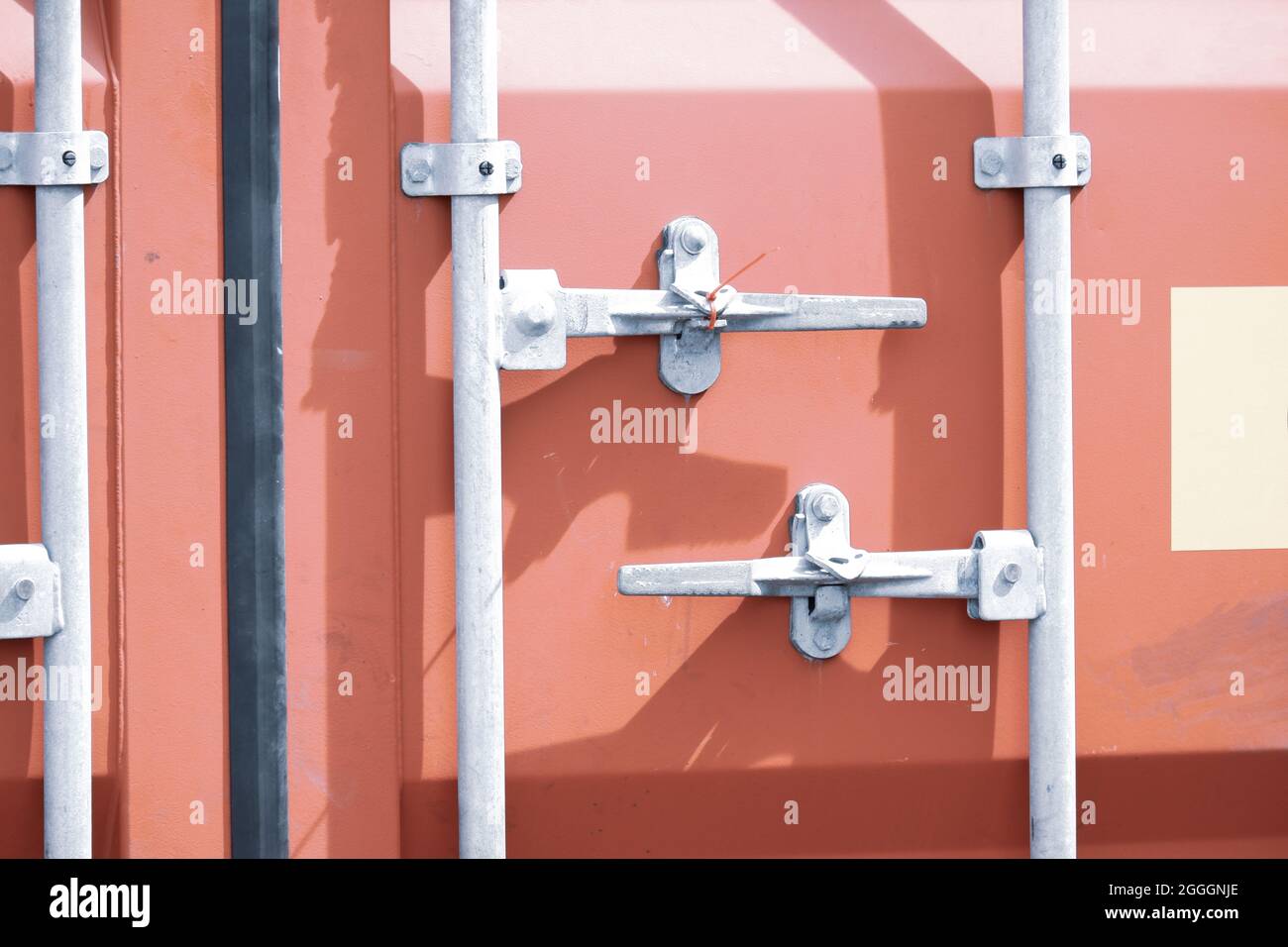 Container door handle close up Stock Photo Alamy