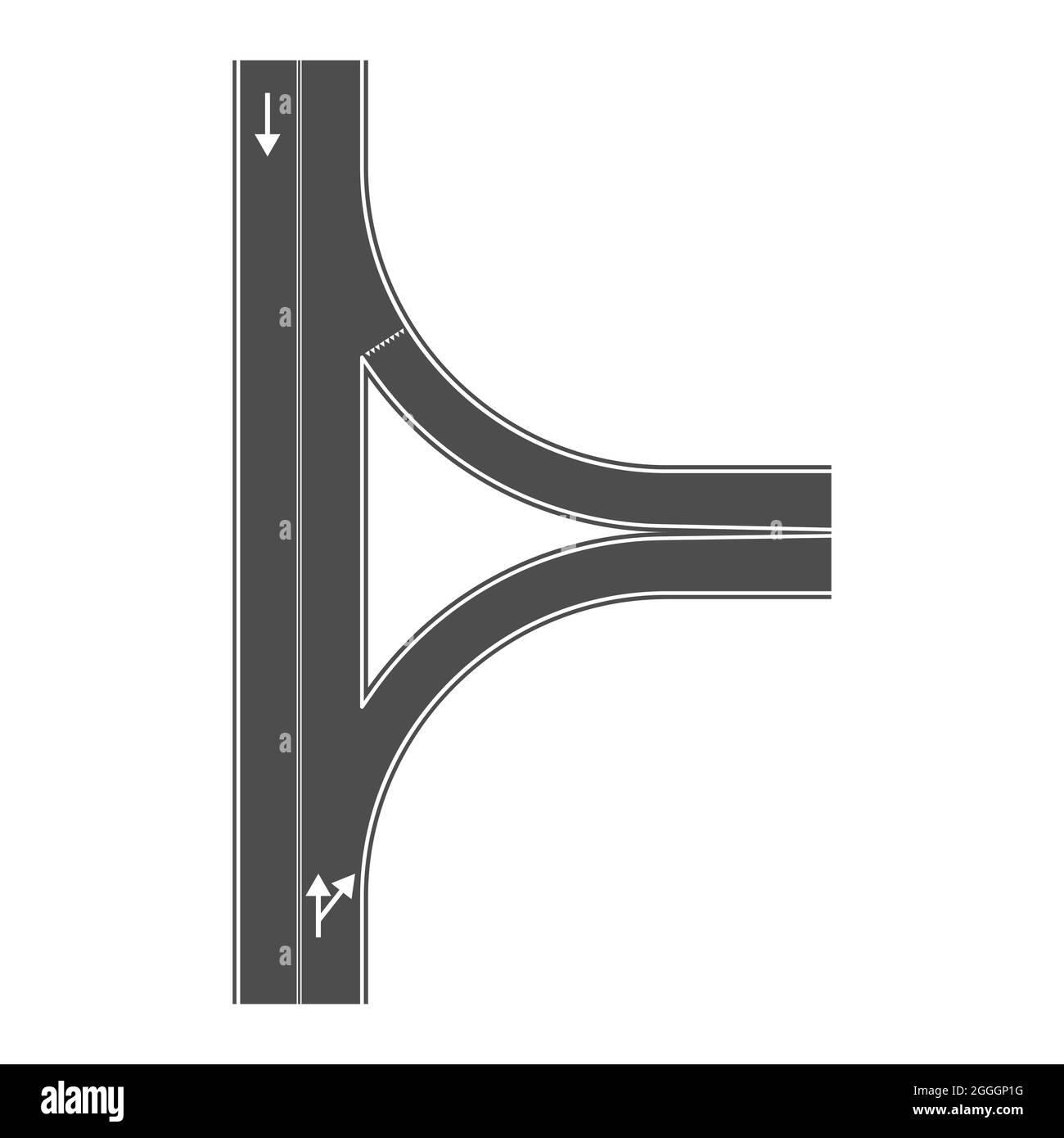Road markings. Vector illustration for thematic design. Flat style