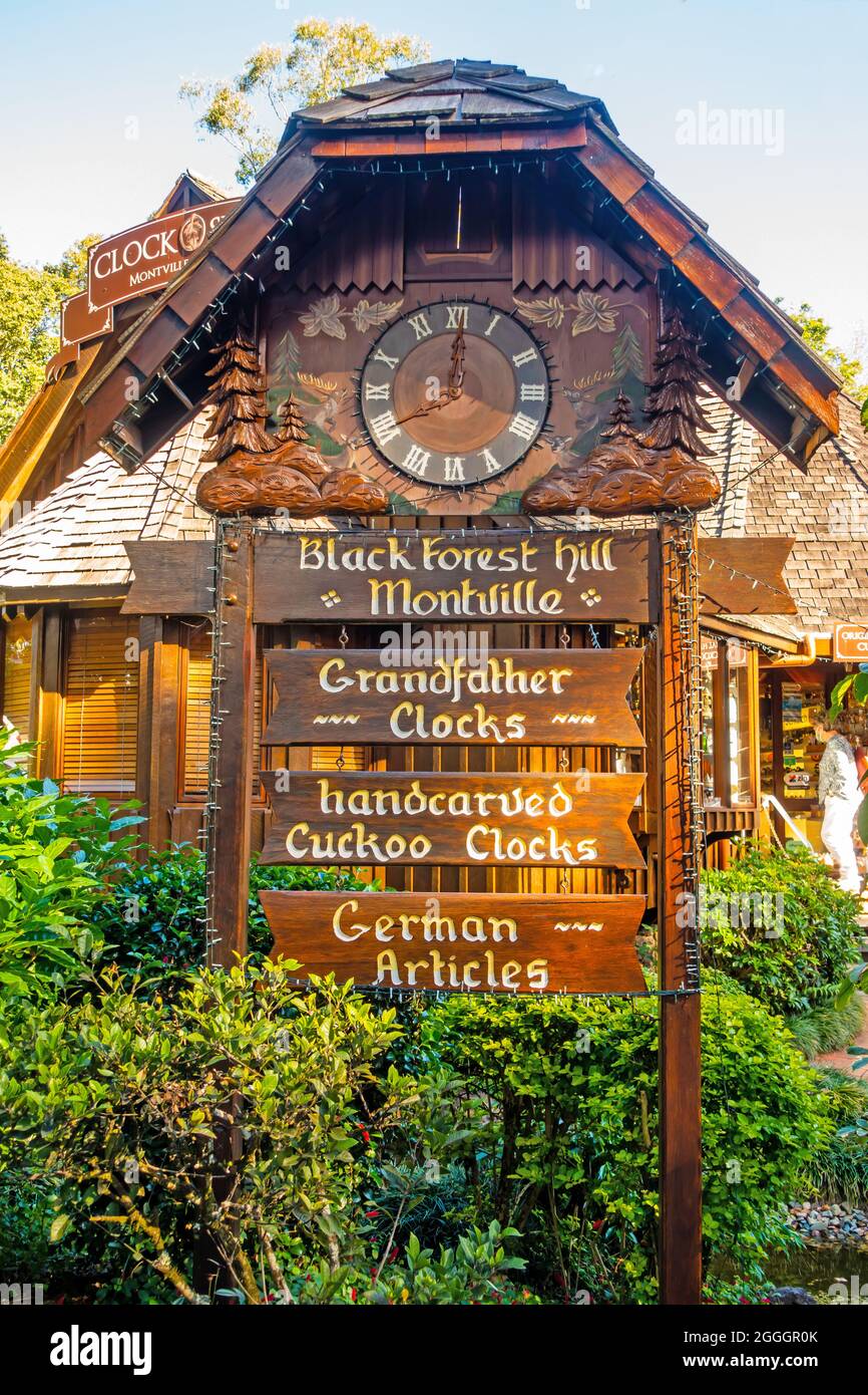 The Clock Shop's Sign t Montville Queensland Australia Stock Photo Alamy