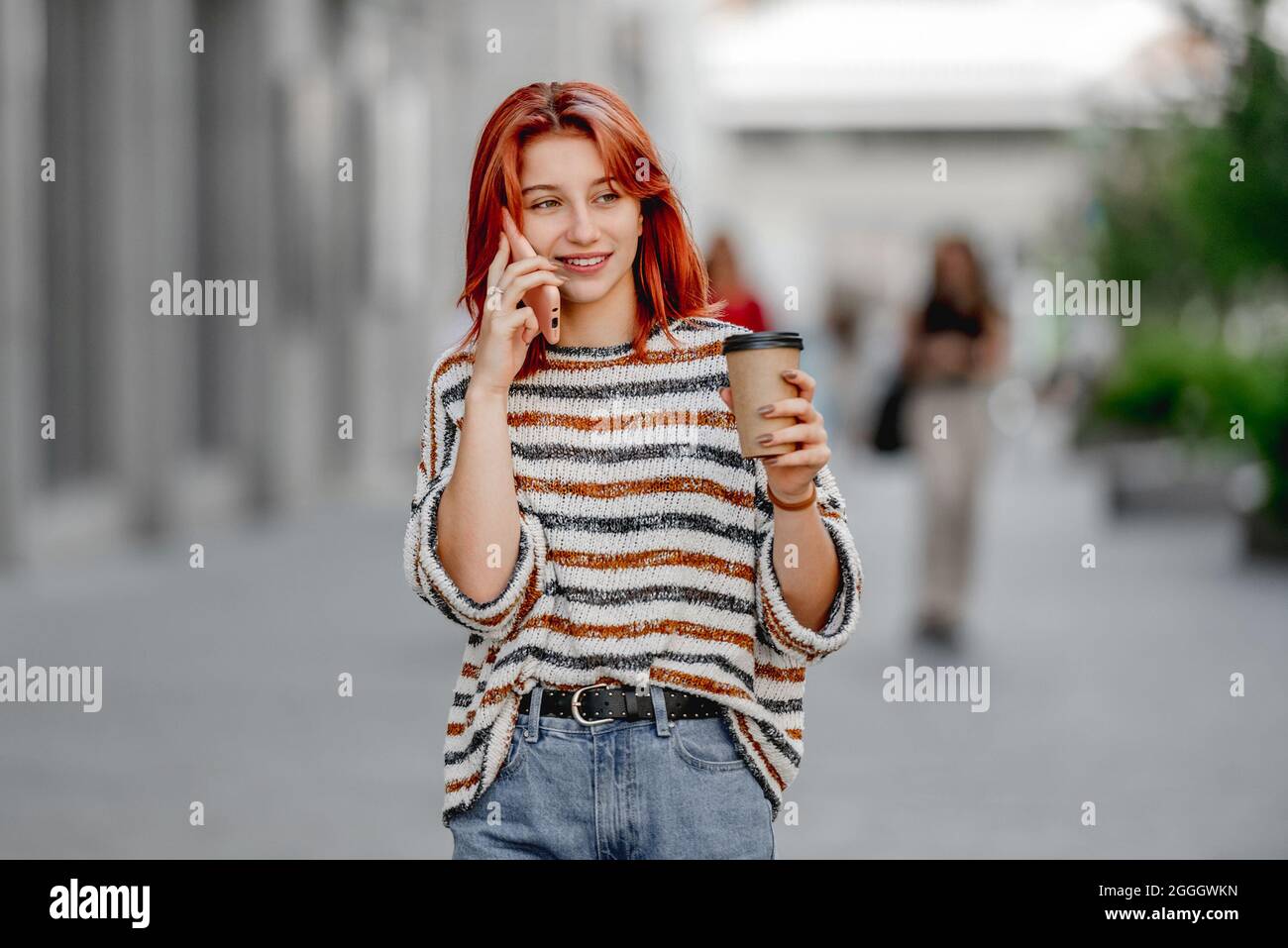 Girl with coffee cup Stock Photo