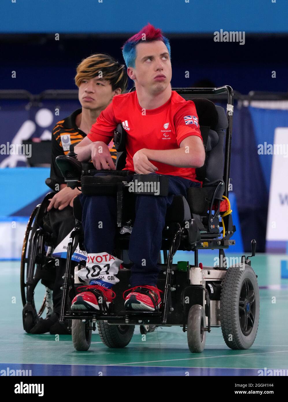 Great Britain's David Smith before the Individual - BC1 Gold Medal Match against Malaysia's Chew Wei Lun at the Ariake Gym during day eight of the Tokyo 2020 Paralympic Games in Japan. Picture date: Wednesday September 1, 2021. Stock Photo