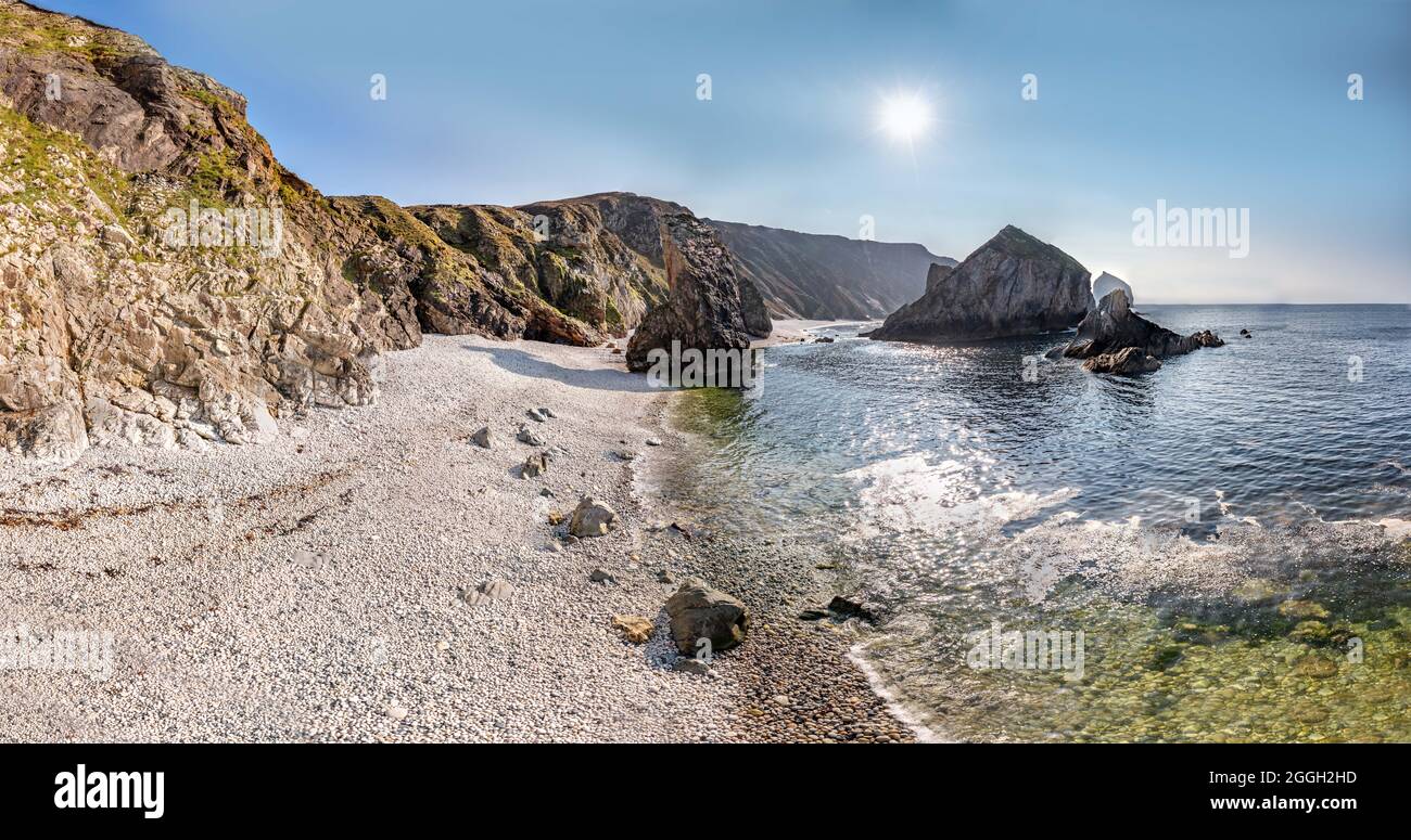 Glenlough Bay beach on the Atlantic coast with sea stacks ... I have fought the good fight