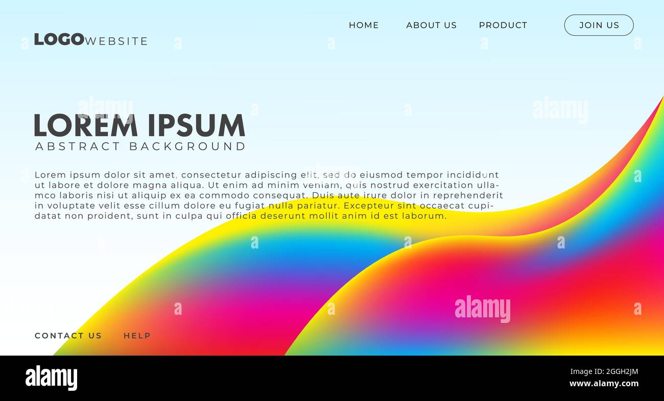 Beautiful rainbow fluid gradient background, colorful abstract liquid 3d shapes. Futuristic design wallpaper for banner, poster, cover, flyer, present Stock Vector