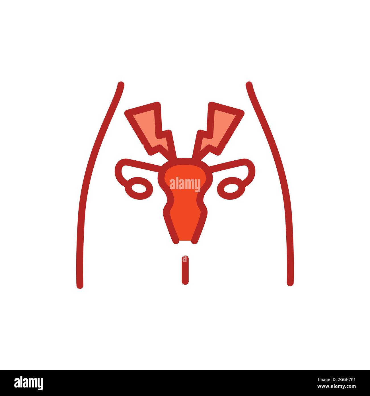 Reproductive system diseases color line icon. Isolated vector element ...