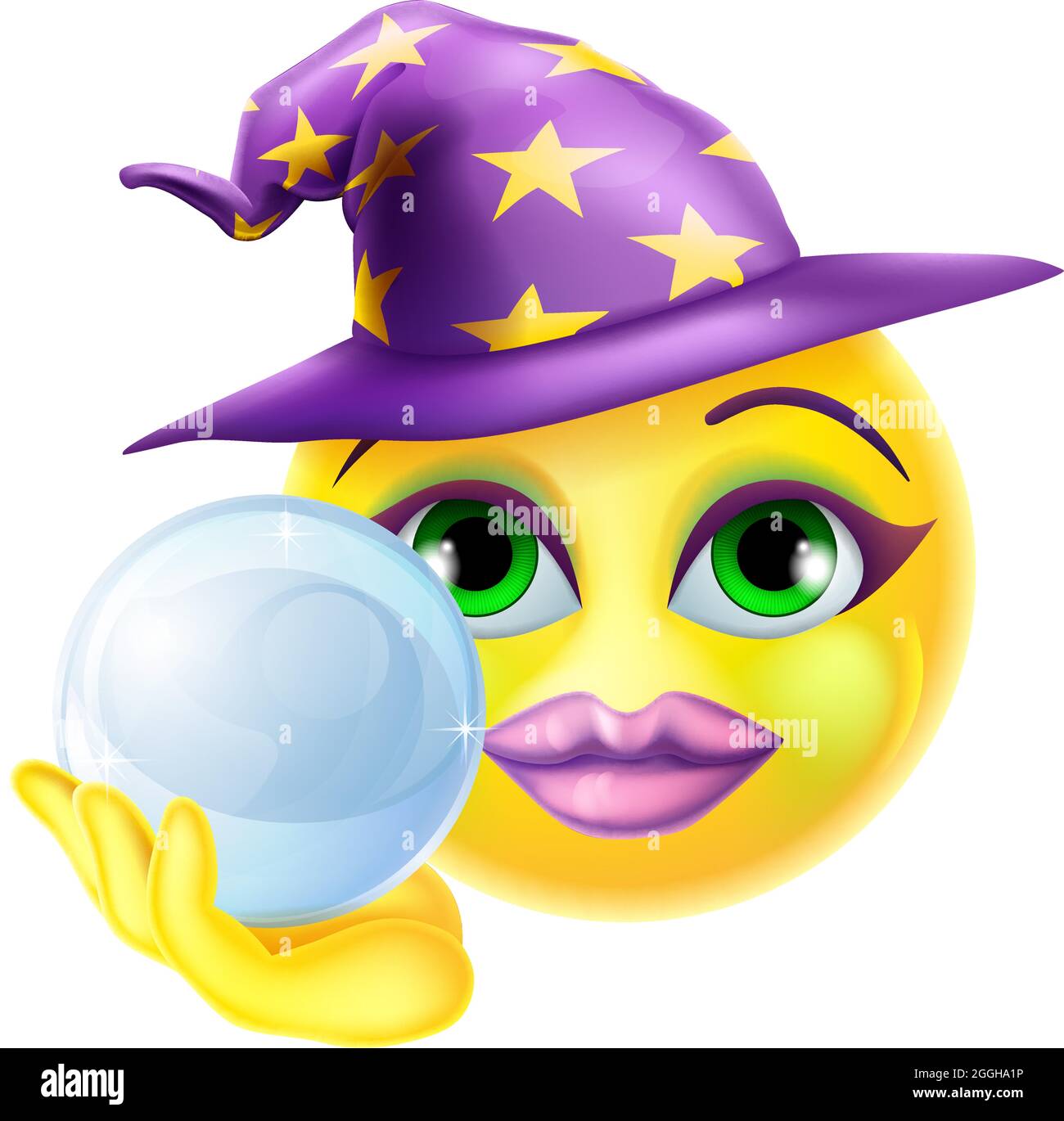 Witch Emoticon Face Emoji Cartoon Icon Stock Vector Image & Art - Alamy