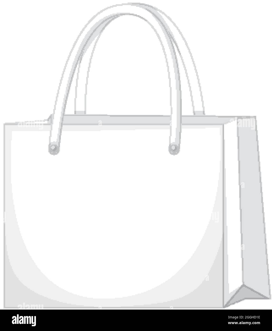 Front of basic white handbag isolated illustration Stock Vector Image