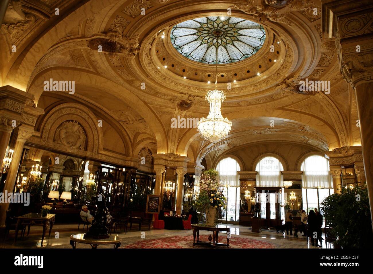 MONACO PRINCIPALITY, HOTEL DE PARIS LUXURY HOTEL (SOCIETE DES BAINS DE MER) Stock Photo