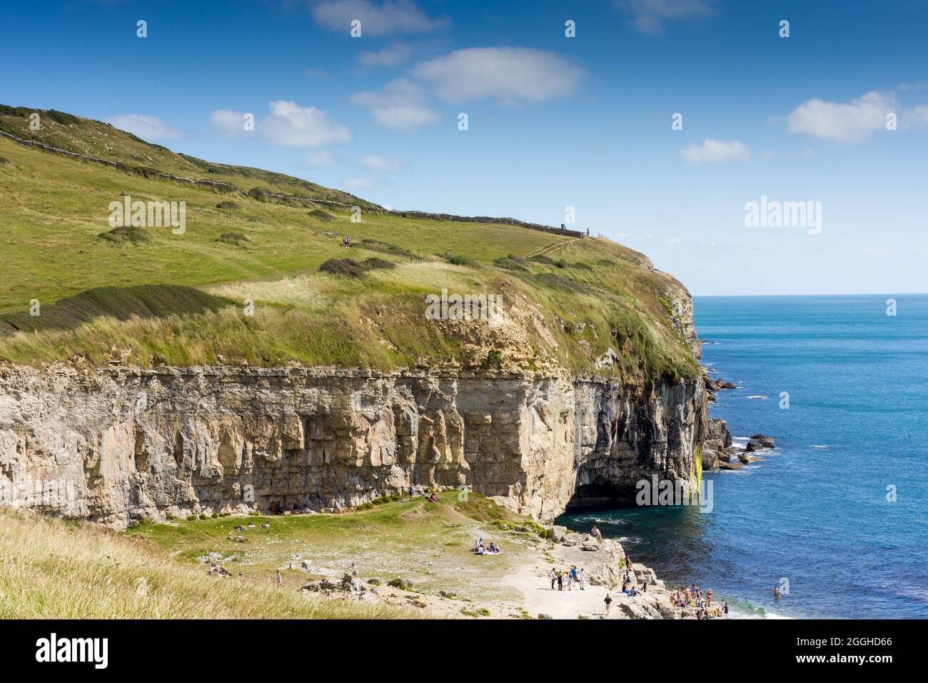 View of Dancing Ledge at Spyway, Dorset, on the Jurassic Coast, England Stock Photo