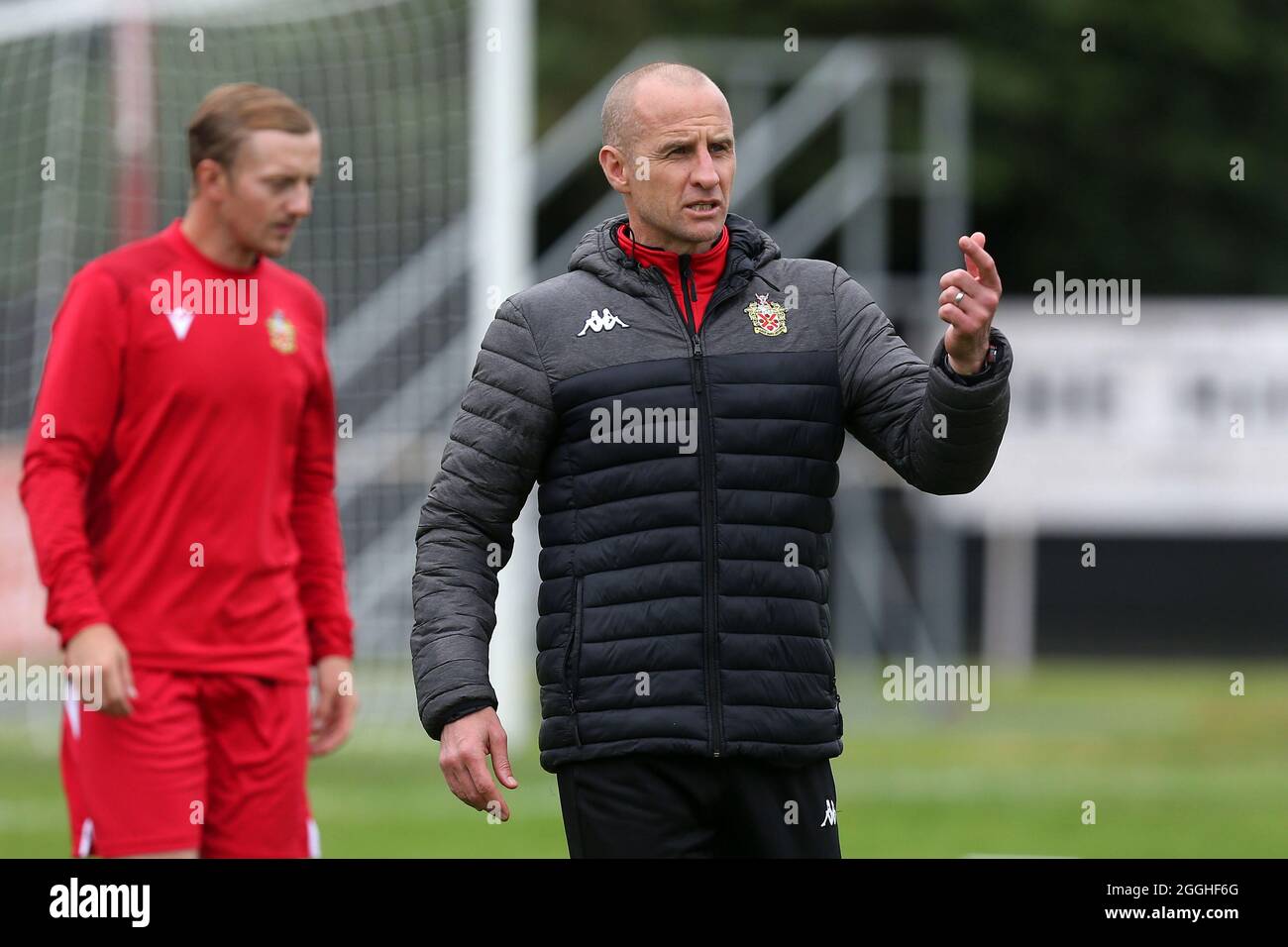 Hornchurch coach Jamie Southon during Hornchurch vs Potters Bar Town, Pitching In Isthmian League Premier Division Football at Hornchurch Stadium on 3 Stock Photo