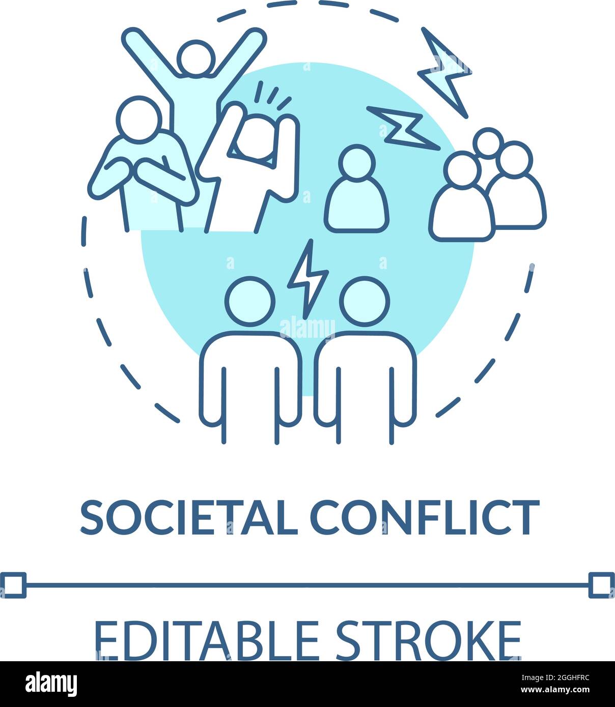 Societal conflict blue concept icon Stock Vector Image & Art - Alamy