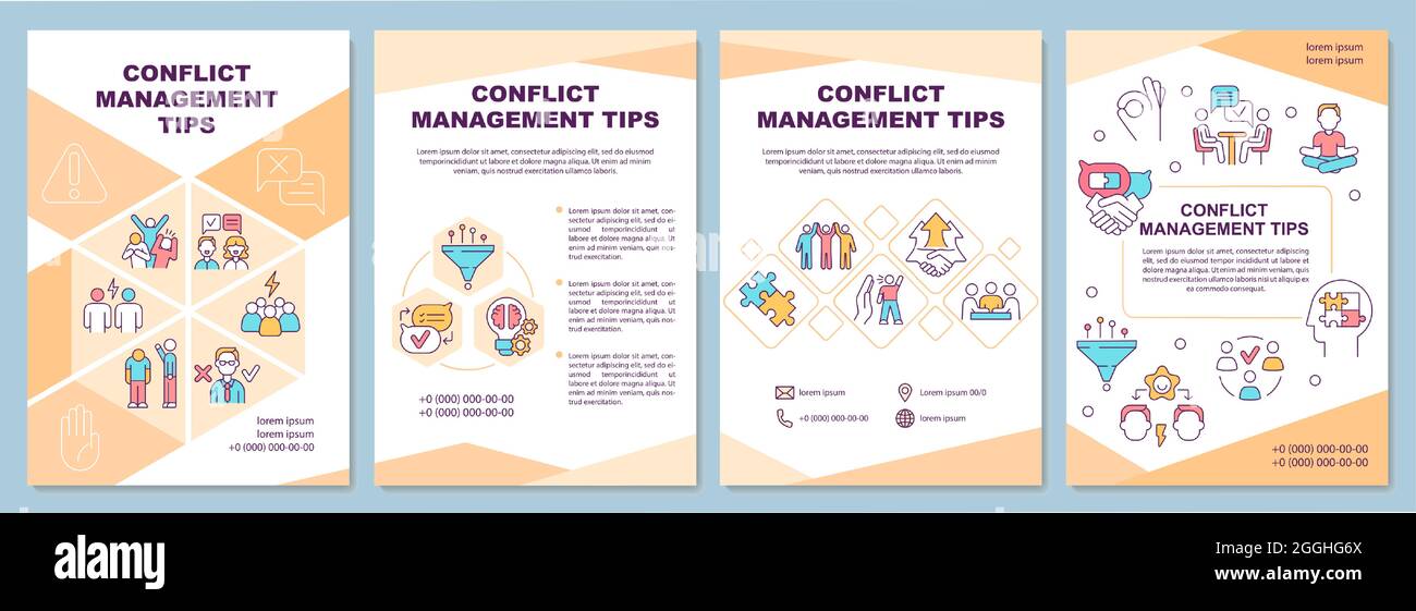 Conflict management tips brochure template Stock Vector Image & Art Alamy Conflict management tips brochure template Stock Vector Image & Art Alamy