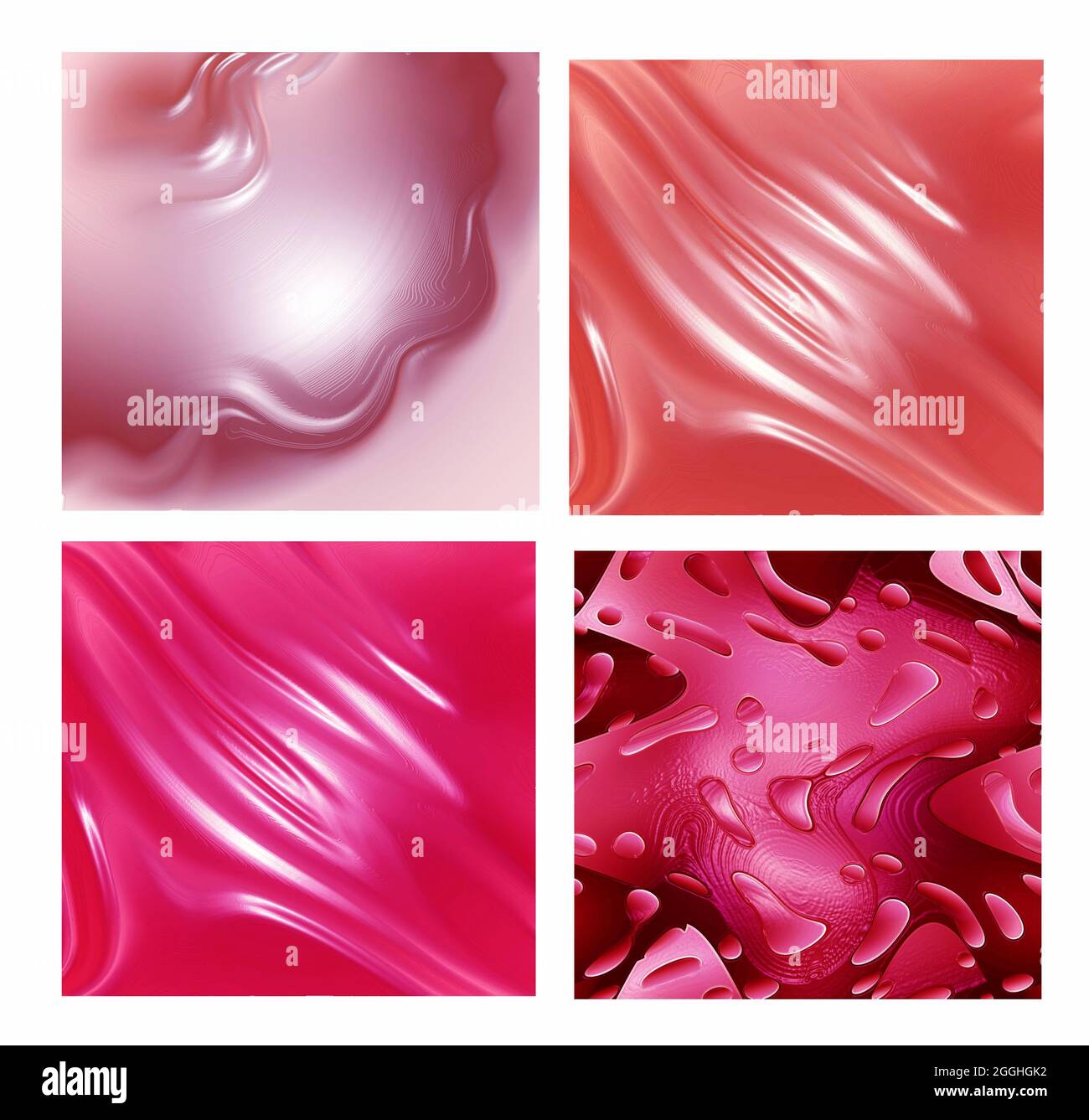 Pink Color Rendering set of four pink backgrounds 3D rendering Stock Photo - Alamy