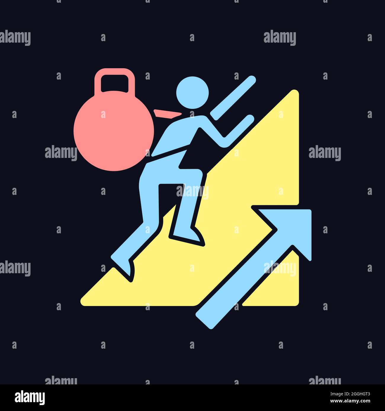 Persistence RGB color icon for dark theme Stock Vector