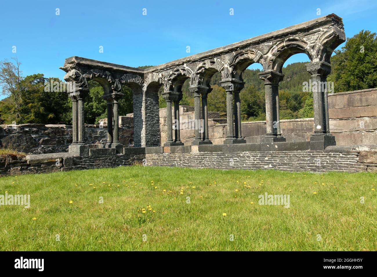 Ruins of ancient monastery on Lysekloster in Norway Stock Photo
